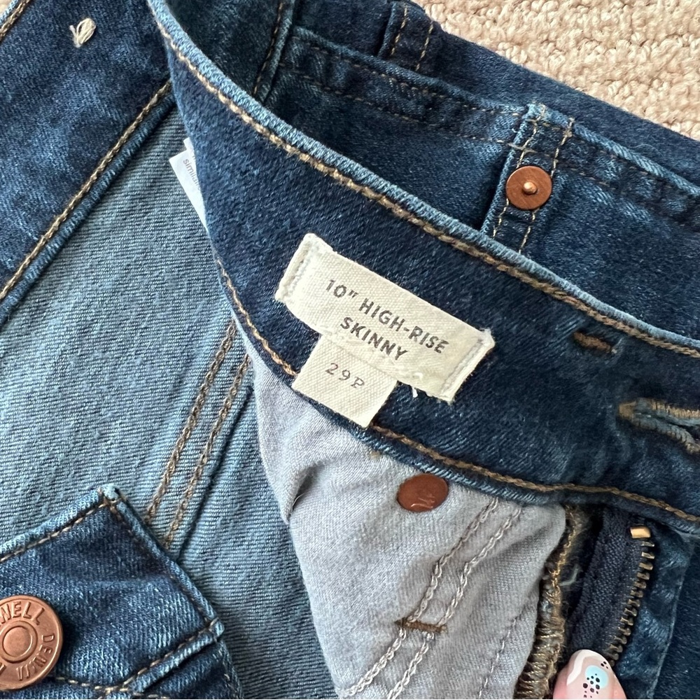 Size 29P Madewell 10 inch High Rise Skinny Jeans - Picture 4 of 6
